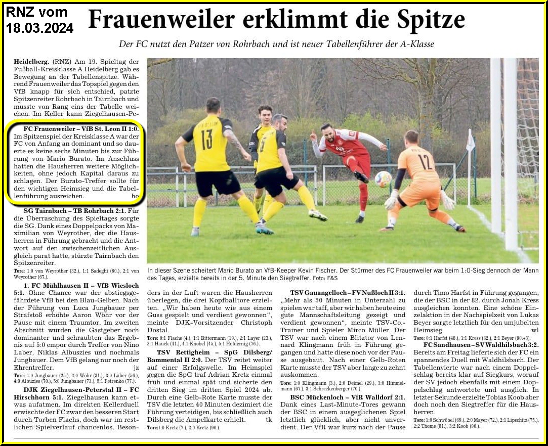 Presse 2024 : VfB St.Leon 1967 e.V.